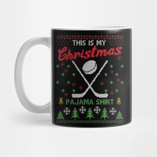 This Is My Christmas hockey Pajama Mug